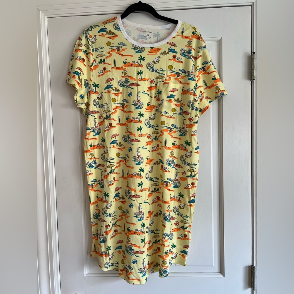 Roller Rabbit Beach Tropical Print Nightgown